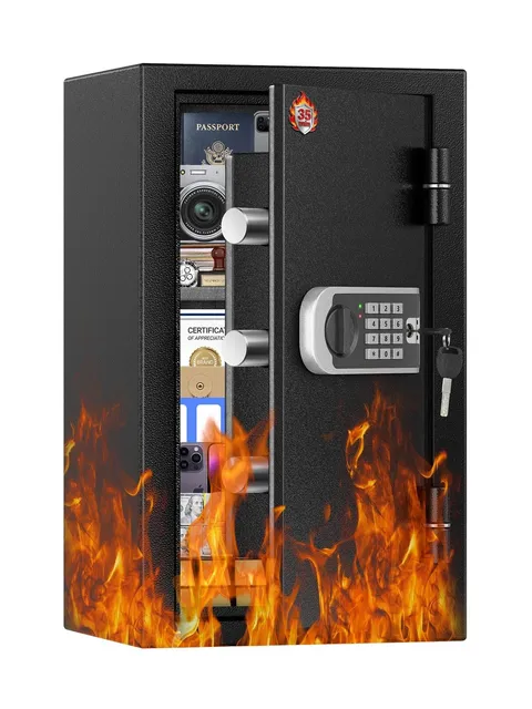 [2026 Upgraded] -35 Min Real Fireproof Safe-3.6 Cu Ft Large Safe for Home Use...