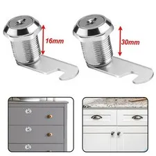 Cam Lock 16/30mm Mailbox Accessories With 5 Keys Zinc Alloy Home Improvement