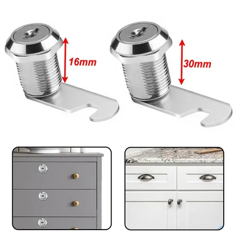 Cam Lock 16/30mm Mailbox Accessories With 5 Keys Zinc Alloy Home Improvement