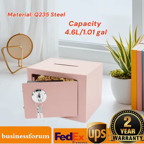 Small Safe Box with Drop Slot, Safe Box for Money, Cash Safe Box for Cabinets