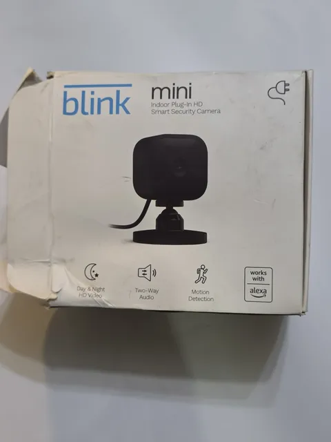 ✅ Blink Mini Indoor Plug-In Smart HD 1080 Camera BCM00300UB New Black Open Box