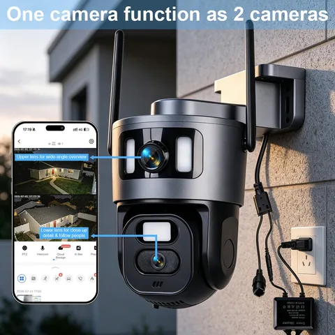 Camaras De Seguridad Wifi Exterior 4K HD Inalambrica Con Vision Nocturna Video