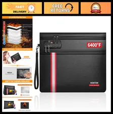 Fireproof Document Bag with Lock | 6400℉ Heat Resistant | 12-Layer Protection