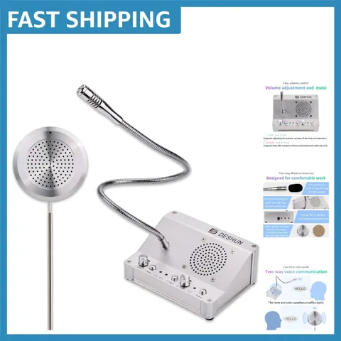 Waterproof Dual-Way Window Intercom System DS-2008 for Business Communication