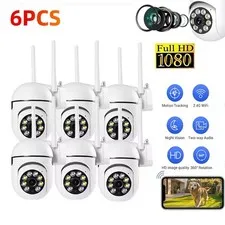 6-Pack Wireless 5G WiFi Security Camera System Smart Outdoor Night Vision 1080P