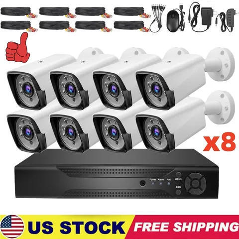 Lite 8CH 1080P 4K DVR Outdoor Night Camera Security Camera System DVR CCTV IP66