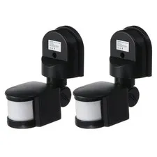 VIAPUICE Outdoor Motion Sensor, 2Pcs Microwave Motion Detector - Black