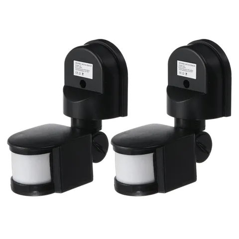 VIAPUICE Outdoor Motion Sensor, 2Pcs Microwave Motion Detector - Black