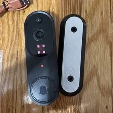 Smart Wi-Fi Doorbell Camera. 2.4GHz, black, night vision, human detection.
