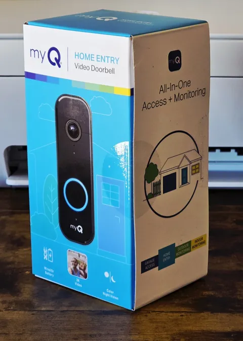 MyQ Video Doorbell 2K Camera Battery/Wired Color Night Vision (NEW IN BOX)