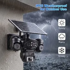 Camaras De Seguridad Wifi Exterior 4K HD Inalambrica Con Vision Nocturna Video