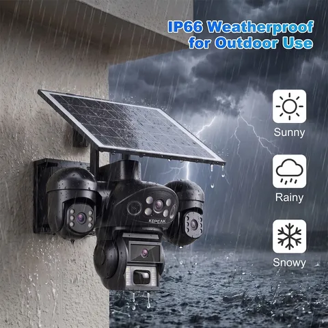 Camaras De Seguridad Wifi Exterior 4K HD Inalambrica Con Vision Nocturna Video