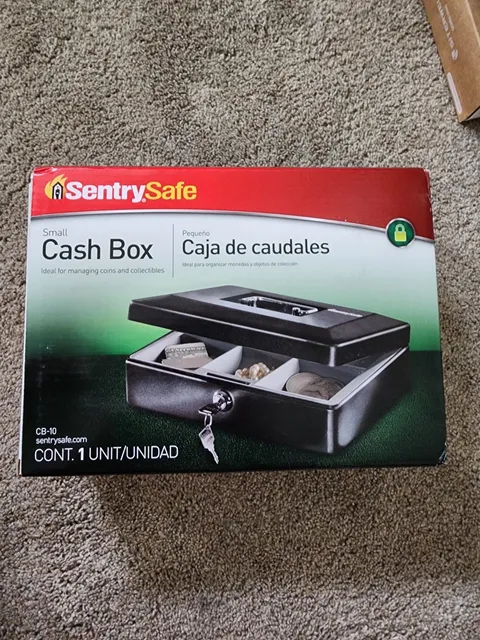 SentrySafe DS Small Drawer Safe Locking Cash Box w/ 2 Keys & Tray – Compact