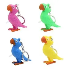 Multicolor LED Bird Keychain Night Light And Chirping Sound For Outdoor
