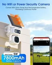 [1 YEAR NO MONTHLY FEES] Solar Powered No Wifi Camera Built-In 4G LTE SIM Card