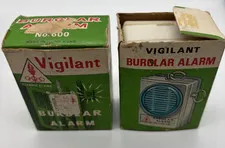 VINTAGE 2 PK NO. 600 VIGILANT BURGLAR ALARM W/BOX PRE-OWNED HONG KONG