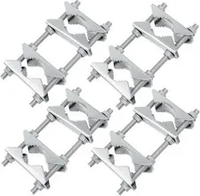 4 Pack Antenna Mast Clamp 2 Inch Pole to Pole Mounting Kits Heavy Duty
