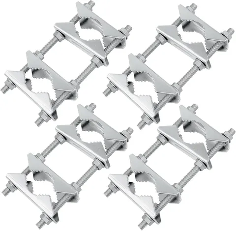 4 Pack Antenna Mast Clamp 2 Inch Pole to Pole Mounting Kits Heavy Duty