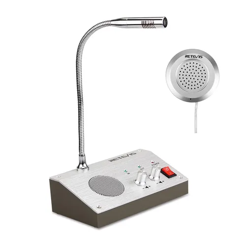 Window Intercom System Speaker Microphone Two-Way Voice Clear Sound Office