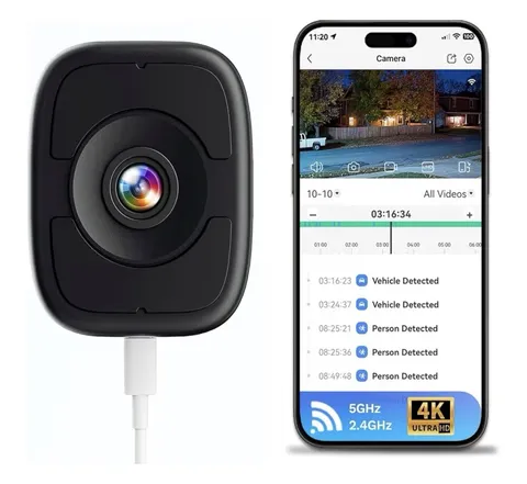 LongPlus 3K Window Camera 2.4/5GH WiFi Indoor Window Camera Home Security Audio