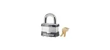 Padlock 1-1/2" H X 2" W X 7/8" L Steel Double Locking Keyed Alike Silver