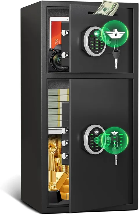 2026 NEW Large Home Safe Fireproof Waterproof, 6.0 Cub Money Safe with Drop Slot