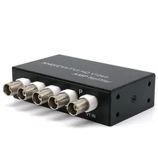 1 in 4 Out AHD/CVI/TVI Video Splitter  Coaxial Camera,Black K6M48741