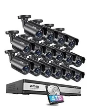 3K Lite 16CH Security Camera System Outdoor with 4TB Wired-16CH+16Cam+4TB