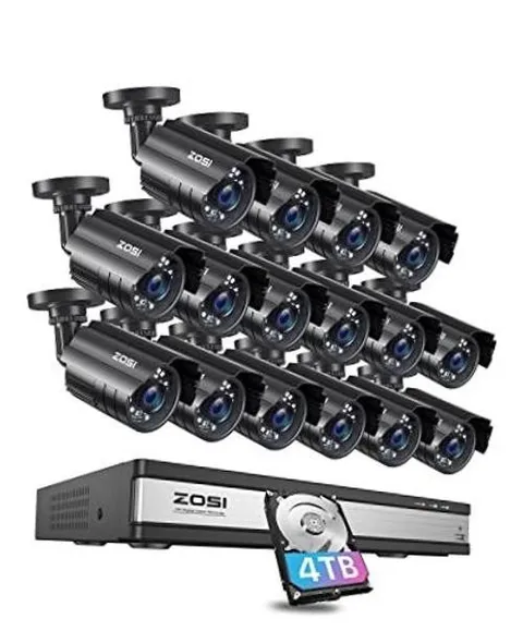 3K Lite 16CH Security Camera System Outdoor with 4TB Wired-16CH+16Cam+4TB
