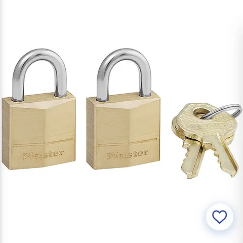 Master Lock 140T Tough Under Fire Keyed Padlocks Solid Brass 2 Pack Forged New