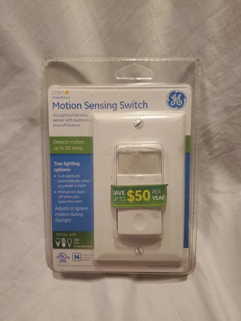 GE Motion Sensing Switch. New Unopened. No More Tripping Over The Dog!!!