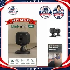 Blink Mini 2K+ Indoor Security Camera 2 Pack Wi-Fi Night Vision