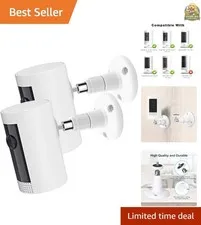 2Pack Camera Wall Mount Compatible with R-ing Stick Up Cam Battery/Outdoor Ca...