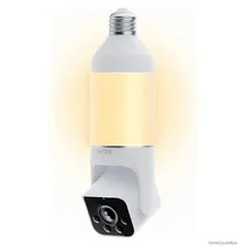 Bulb Camera Outdoor Security 2K HD Color Night Vision Dimmable LED Motion