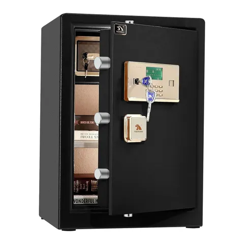 TIGERKING Digital Keypad Safe, Anti-Theft Dual Alarm, Heavy-Duty Steel Body
