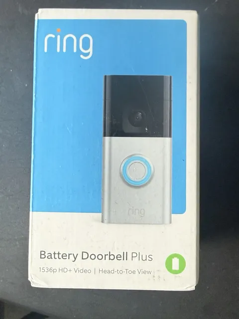 Ring Battery Doorbell Plus 1536p HD+ Video/ Head-to-Toe View (Brand-New In Box)