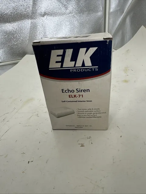 ELK Products  ELK-71 Echo Self-Contained Interior Siren, White, 100db (new)