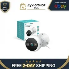 Kasa 2K+ Outdoor Wired Security Camera - Motion Detection, Night Vision