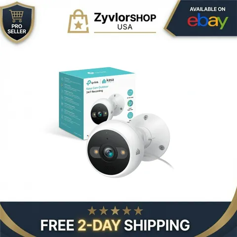 Kasa 2K+ Outdoor Wired Security Camera - Motion Detection, Night Vision