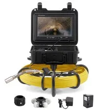 9in Screen Sewer Camera 230ft Long Cable IP68 Waterproof