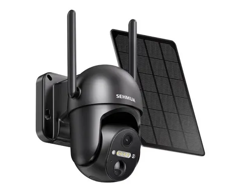 SEHMUA Solar Security Cameras Wireless Outdoor, 2K 360° View Battery Powered