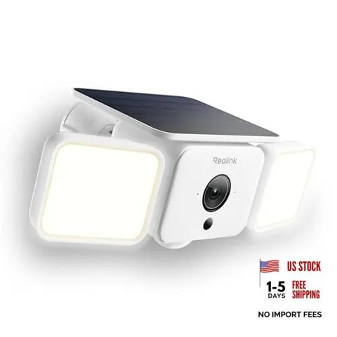 Solar Floodlight Cam, 2K 150° Security Cameras Wireless Outdoor, Up to 1000lm