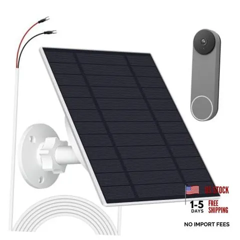 Solar Panel for Security Camera Outdoor, 10W Video Doorbell Solar Panel