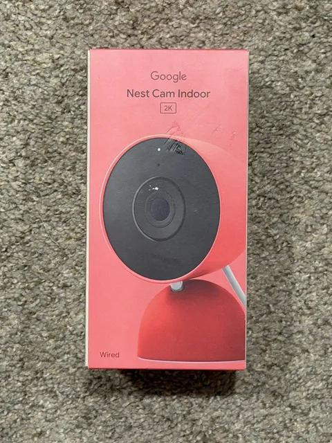 Google Nest Cam Indoor Wired 2K Security Camera Berry New Sealed Fast Ship