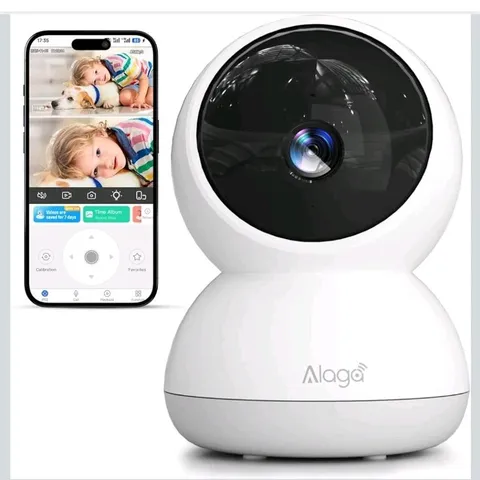 Indoor WiFi Security Camera 3K HD 360° Pan/Tilt, 2-Way Audio, Night Vision NEW