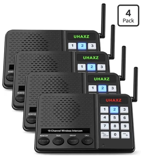 Intercoms Wireless for Home, Long Range Intercom 6000ft, Home Intercom System