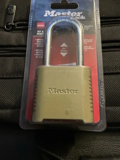 Master Lock Padlock Set & Reset Your Own 4 Digit Combination Lock 875DLF