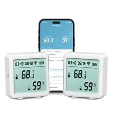 Geeni Smart Temperature Humidity Sensor Alexa Google Home 2 Pack