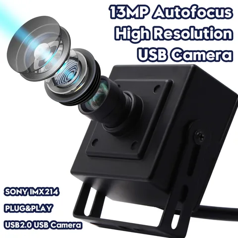High Resolution PC Camera 13MP ELP USB Webcam 3840x2880 No Distortion Web camera