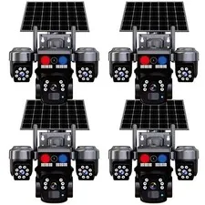 4PCS Camara De Seguridad Solar Inalambricas Para Exterior Con Vision Nocturna HD